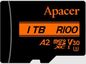Карта памяти Apacer microSDXC 1 ТБ с SD-адаптером Карта памяти Apacer microSDXC 1 ТБ с SD-адаптером