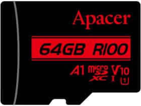 Карта пам’яті Apacer microSDXC 64 ГБ AP64GMCSX10UB-RA