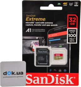 Карта памяти SanDisk Extreme microSDHC 32 ГБ с SD-адаптером