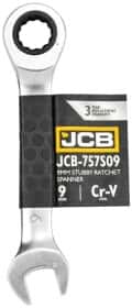 Ключ комбинированный трещоточный JCB JCB-757S09 I-образный 9 мм