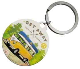 Брелок Nostalgic art Bulli Get Away з логотипом Volkswagen синій+жовтий 48027