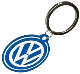 Брелок Nostalgic art з логотипом Volkswagen синій + білий 48048