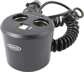 Розгалужувач прикурювача з USB Ring 2 в 1 + 2 USB RMS10