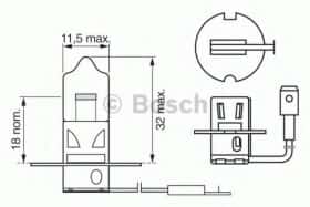 Автолампа Bosch Xenon Blue H3 PK22s 55 W 1987302035