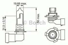 Автолампа Bosch Pure Light HB3 P20d 60 W 1987302152