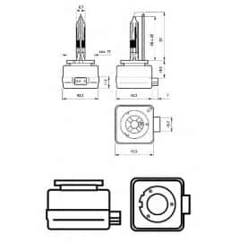 Автолампа Philips Vision D1R PK32d-3 35 W прозора 85409VIC1