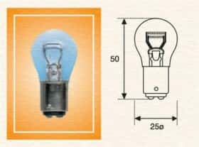 Автолампа Magneti Marelli P21/4W BAZ15d 4 W 21 W прозрачная 008529100000
