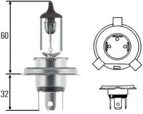 Автолампа Behr Hella Blue Light H4 P43t 55 W 60 W світло-блакитна 8GJ002525361 Автолампа Behr Hella Blue Light H4 P43t 55 W 60 W світло-блакитна 8GJ002525361