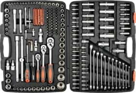 Набор инструментов STHOR 58691 1/2", 3/8", 1/4" 216 ед. Набор инструментов STHOR 58691 1/2", 3/8", 1/4" 216 ед.