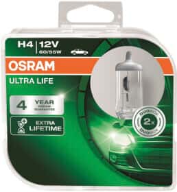 Автолампа Osram Ultra Life H4 P43t 55 W 60 W прозора 64193ULT02B