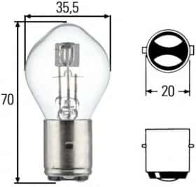 Автолампа Behr Hella Standard S2 BA20d 40 W 45 W прозора 8GD002084151
