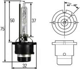 Автолампа Behr Hella Standard D4S P32d-5 35 W прозрачная 8GS007949311