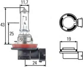 Автолампа Behr Hella Heavy Duty H11 PGJ19-2 70 W прозора 8GH008358241