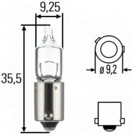 Автолампа Behr Hella Standard H6W BA9s 6 W прозора 8GH007643121