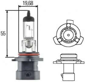 Автолампа Behr Hella Standard HB4A P22d 51 W прозрачная 8GH005636201