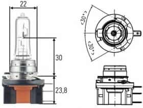 Автолампа Behr Hella Standard H15 PGJ23T-1 15 W 55 W прозора 8GJ168119001
