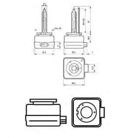 Автолампа Philips X-tremeVision D3S  PK32d-5 35 W прозрачная 42403XVC1