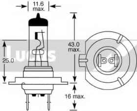 Автолампа Lucas LightBooster +120% H7 PX26d 55 W прозора LLX477XLSX2 Автолампа Lucas LightBooster +120% H7 PX26d 55 W прозора LLX477XLSX2