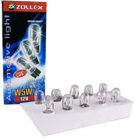 Автолампа Zollex W5W W2,1x9,5d 5 W прозрачная 9024