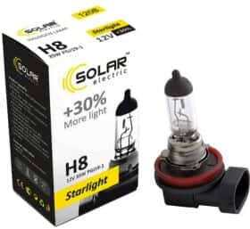 Автолампа Solar Starlight +30 H8 PGJ19-1 35 W прозрачная 1208