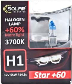 Автолампа Solar Star + 60 H1 P14,5s 55 W прозоро-блакитна 1231S2