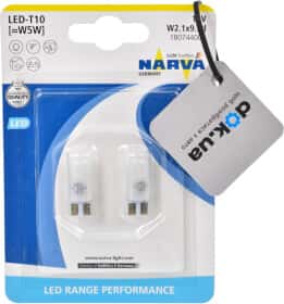 Автолампа Narva Range Performance LED W5W W2,1x9,5d 0,6 W прозора 180742b
