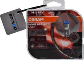 Автолампа Osram Night Breaker Laser H1 P14,5s 55 W прозоро-блакитна 64150nlhcb