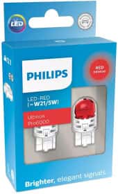 Автолампа Philips Ultinon Pro6000 W21/5W W3x16q червона 11066RU60X2