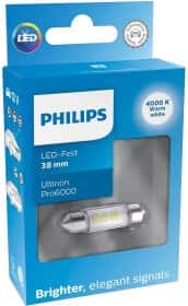 Автолампа Philips Ultinon Pro6000 SV8,5 біла 11854WU60X1