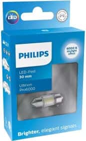 Автолампа Philips Ultinon Pro6000 SV8,5 белая 11860CU60X1