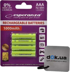 Аккумуляторная батарейка ESPERANZA EZA102G 1000 mAh 4 шт Аккумуляторная батарейка ESPERANZA EZA102G 1000 mAh 4 шт