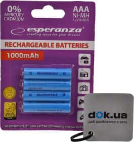 Акумуляторна батарейка Esperanza EZA102B 1000 mAh 4 шт