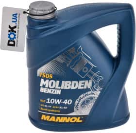 Моторна олива Mannol Molibden Benzin 10W-40 напівсинтетична Моторна олива Mannol Molibden Benzin 10W-40 напівсинтетична