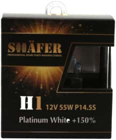 Автолампа Shafer Platinum White +150% H1 P14,5s 55 W прозора SL3001P