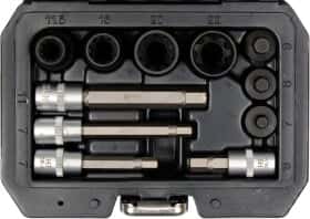 Набор торцевых головок и комплектующих Yato YT-06808 1/2", 3/8" (11 пр.)