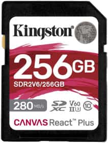 Карта пам’яті Kingston Canvas React Plus SDXC 256 ГБ SDR2V6/256GB Карта пам’яті Kingston Canvas React Plus SDXC 256 ГБ SDR2V6/256GB