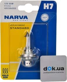 Автолампа Narva Standard H7 PX26d 55 W прозрачная 483284000 Автолампа Narva Standard H7 PX26d 55 W прозрачная 483284000