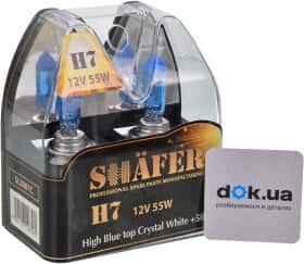 Автолампа Shafer High Blue top Crystal White +50% H7 PX26d 55 W синя SL3007C