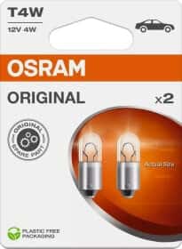 Автолампа Osram Original Line T4W BA9s 4 W прозора 3893-2BL