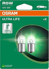 Автолампа Osram Ultra Life R5W BA15s 5 W прозора 5007ULT-2BL
