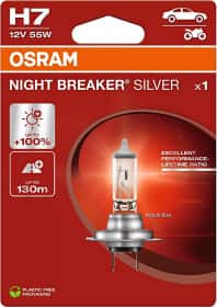 Автолампа Osram Night Breaker Silver H7 PX26d 55 W прозрачная 64210NBS-1BL