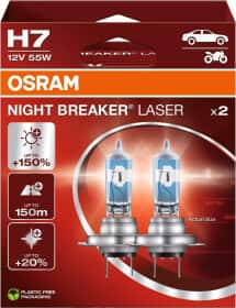 Автолампа Osram Night Breaker Laser H7 PX26d 55 W прозрачно-голубая 64210NL-2HB