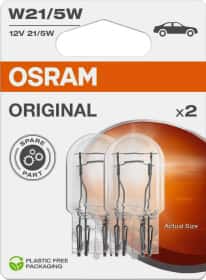 Автолампа Osram Original W21/5W W3x16q 5 W 21 W прозора 7515-2BL