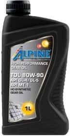 Трансмиссионное масло Alpine TDL GL-4 / 5 MT-1 80W-90 синтетическое Трансмиссионное масло Alpine TDL GL-4 / 5 MT-1 80W-90 синтетическое