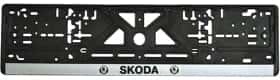 Рамка номерного знака Vitol 18471 цвет черный на Skoda