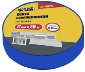 Ізоляційна стрічка MasterTool 449025 синя ПВХ 17 мм х 25 м 10 шт
