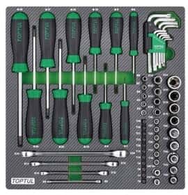Набор инструментов Toptul GEC6102 1/4", 3/8" 61 ед.