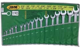 Набір ключів ріжково-накидних JBM 51890 5/16"-1"1/4 17 шт