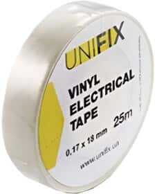 Изолента UNIFIX ETU-25WHITE белый ПВХ 18 мм х 25 м