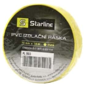 Изолента Starline PL003 желтая ПВХ 15 мм х 10 м